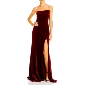 AVERY G Strapless Velvet Gown